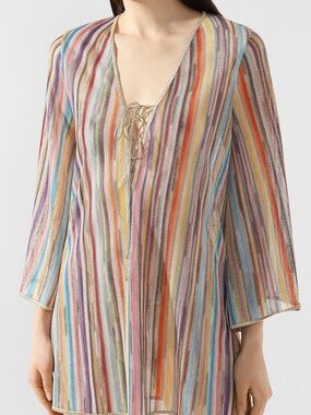 Missoni Mare Multicolor Striped Knit Cover-Up